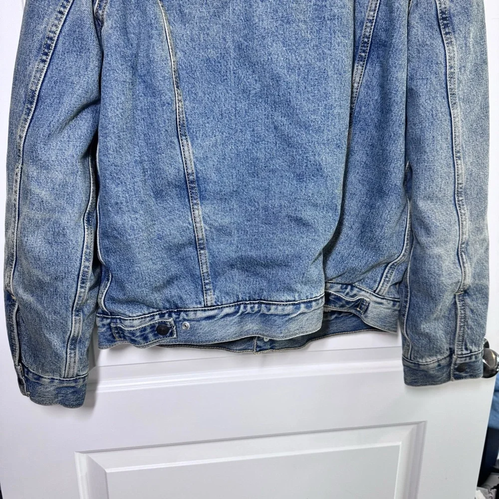 Levi's Blue Denim Sherpa Jacket - Picture 16 of 16